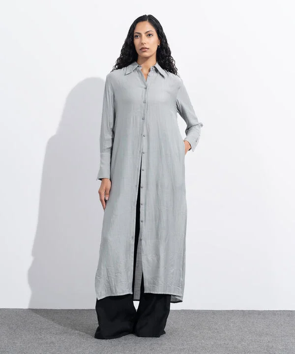 Textured Button Shirt