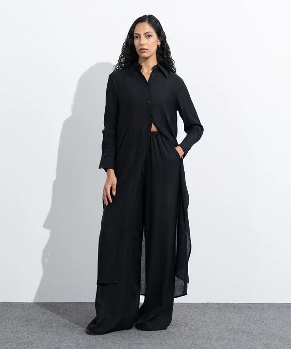 Textured Button Shirt