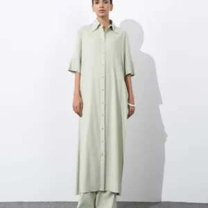 Seersucker Button Dress